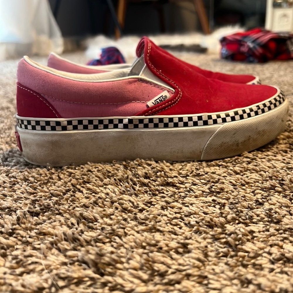 Red Platform vans